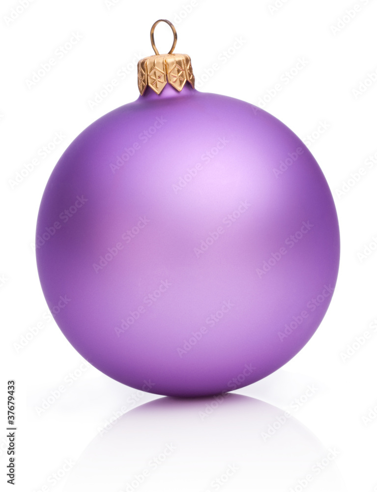 Christmas Purple Ball Isolated on white background Christmas Purple Ball Isolated on white background