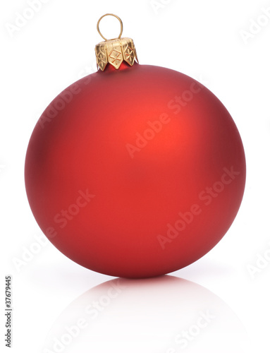 Christmas Red Ball Isolated  on white background