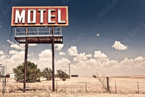 Old motel sign photo