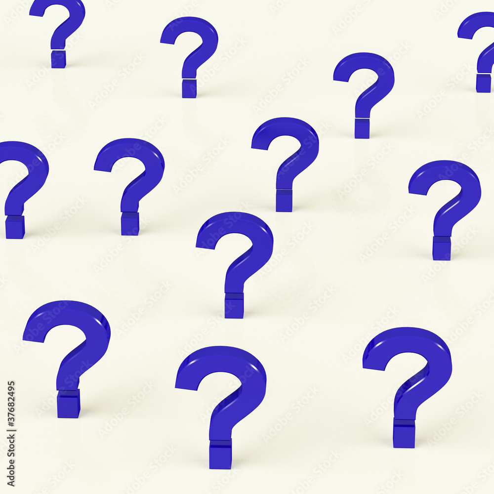 Multiple Blue Question Marks As Symbol For Information Multiple Blue Question Marks As Symbol For Information