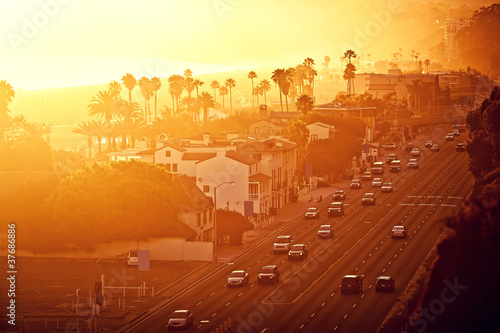 Sunset at Santa Monica, California #37686886