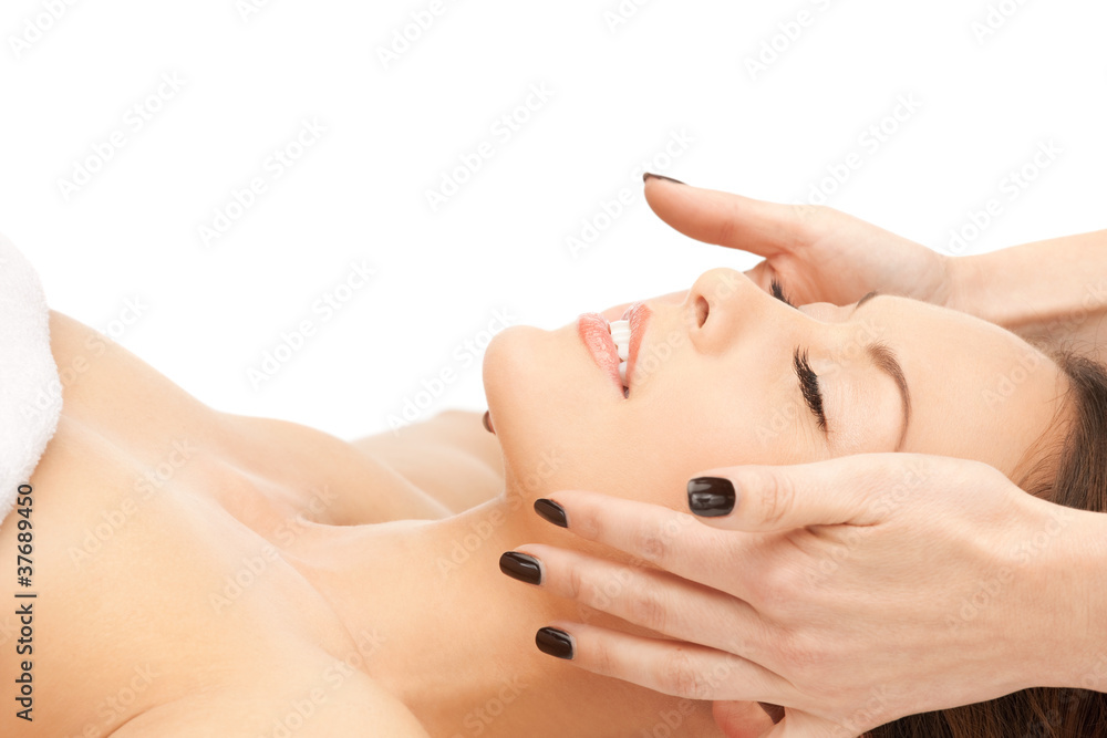 beautiful woman in massage salon beautiful woman in massage salon