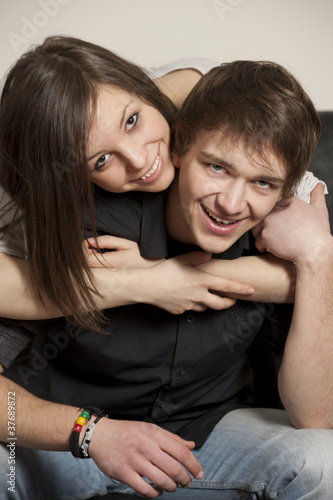 Smiling young couple