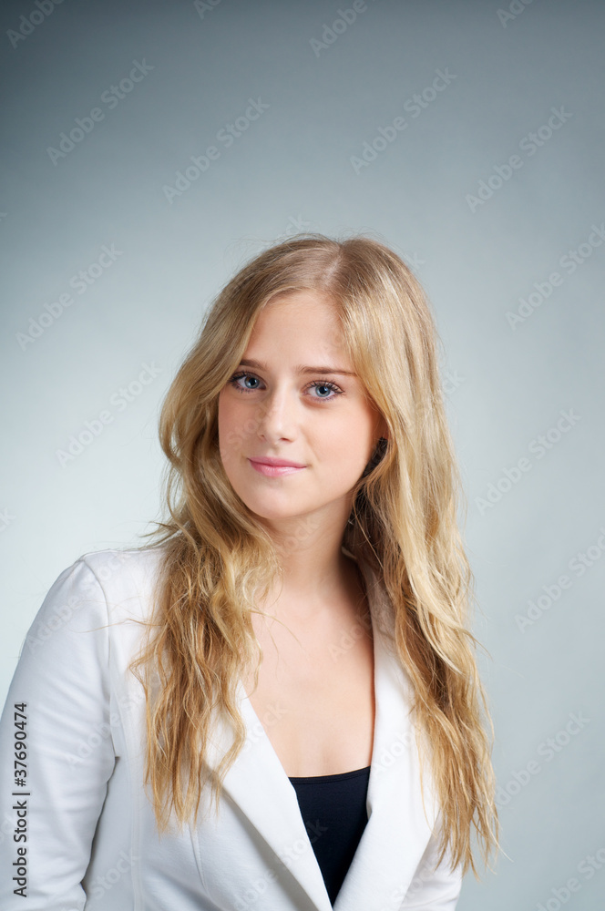 Smiling blond girl