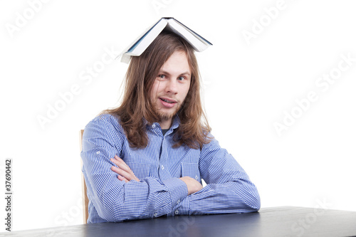 book rests on the head