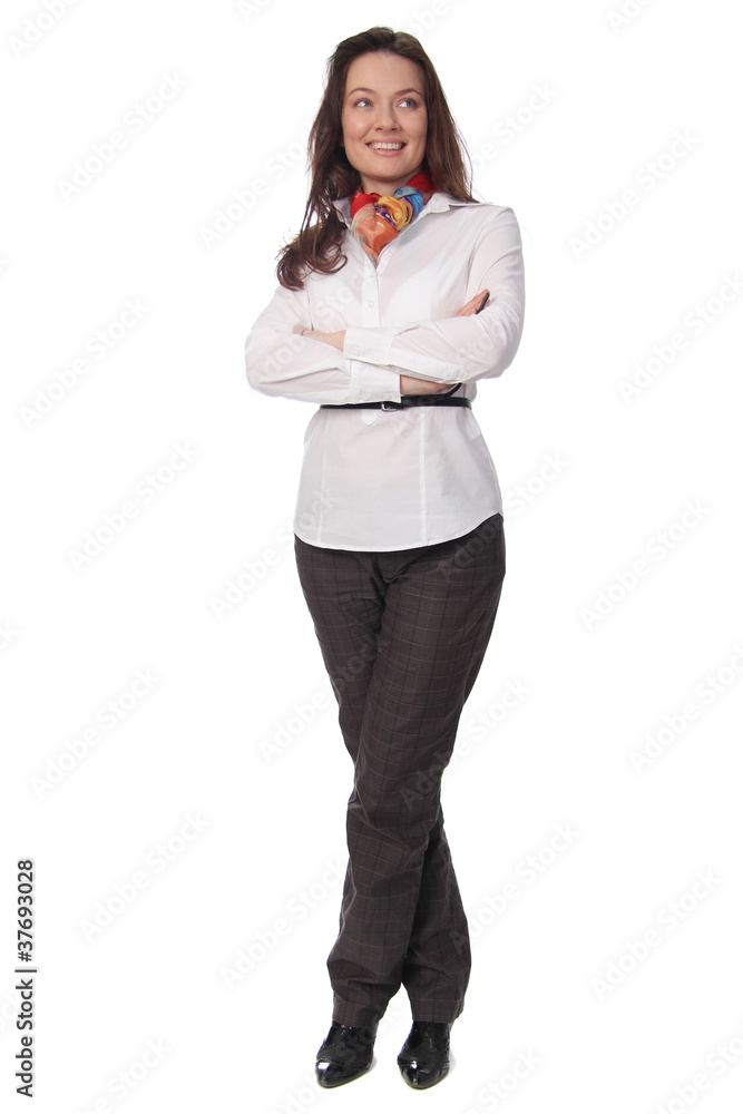 Business woman, isolated on white Business woman, isolated on white