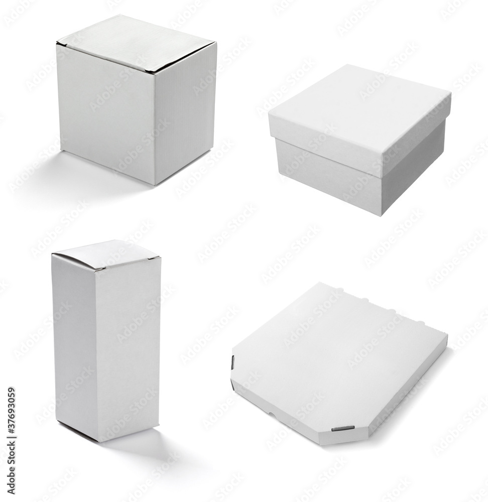 Naklejka premium blank white box container