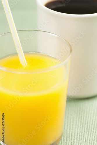 Orange juice and coffee
