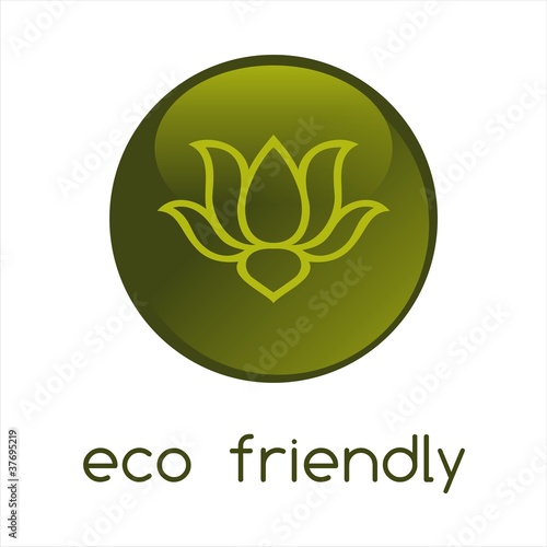 Fototapeta Naklejka Na Ścianę i Meble -  Green water lily , Eco friendly business logo design