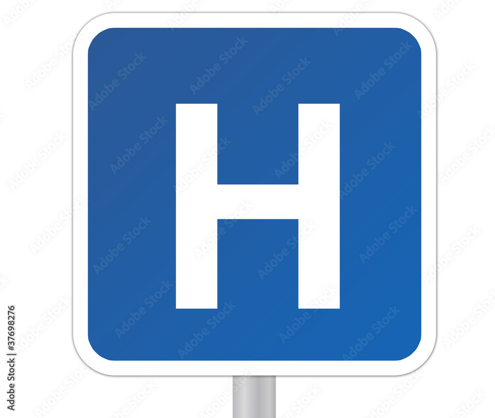 hôpital - panneau hôpital - panneau