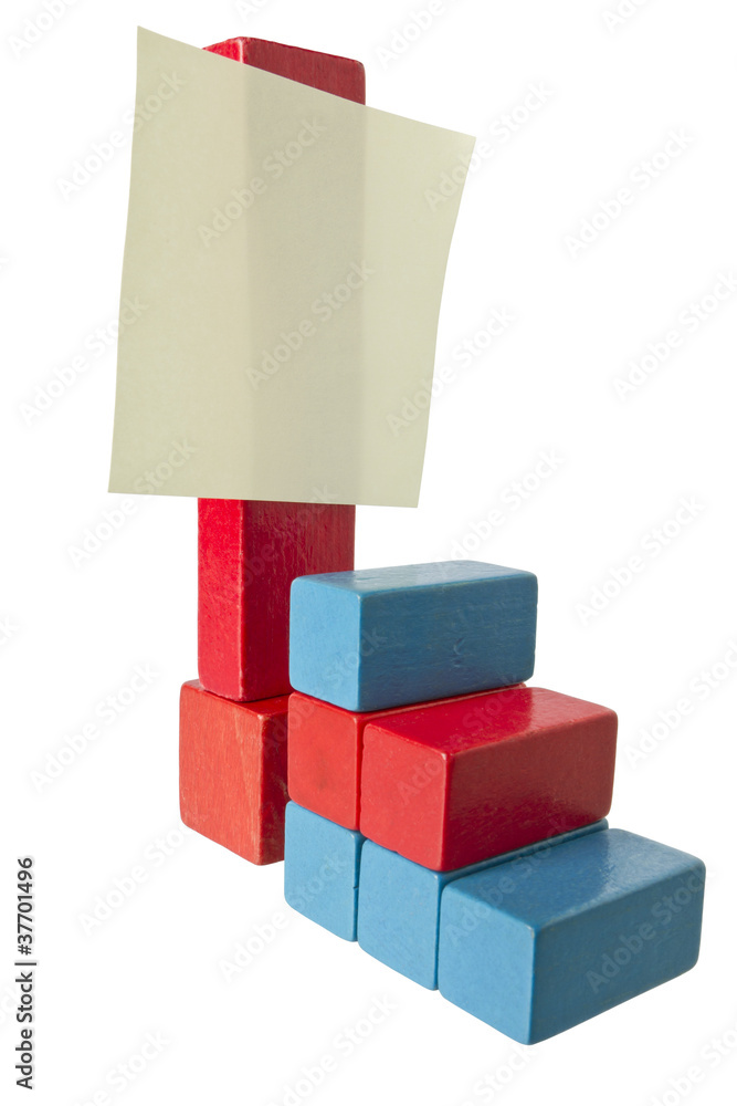 Fototapeta premium stair made of toy blocks