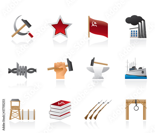 Communism, socialism and revolution icons