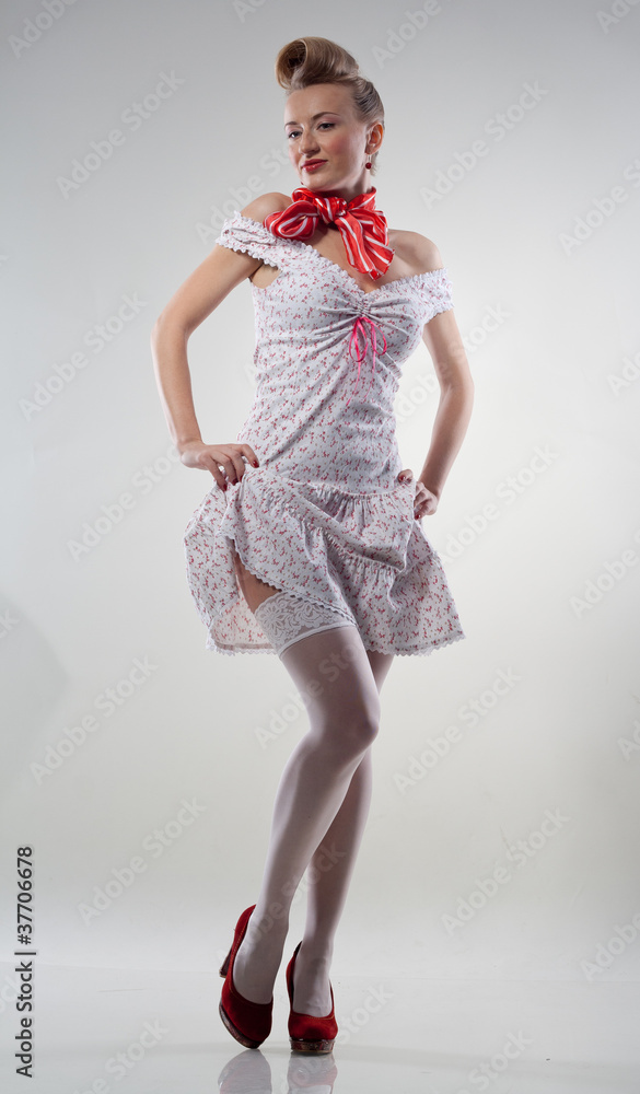 beautiful sexy girl in the style of pin-up beautiful sexy girl in the style of pin-up