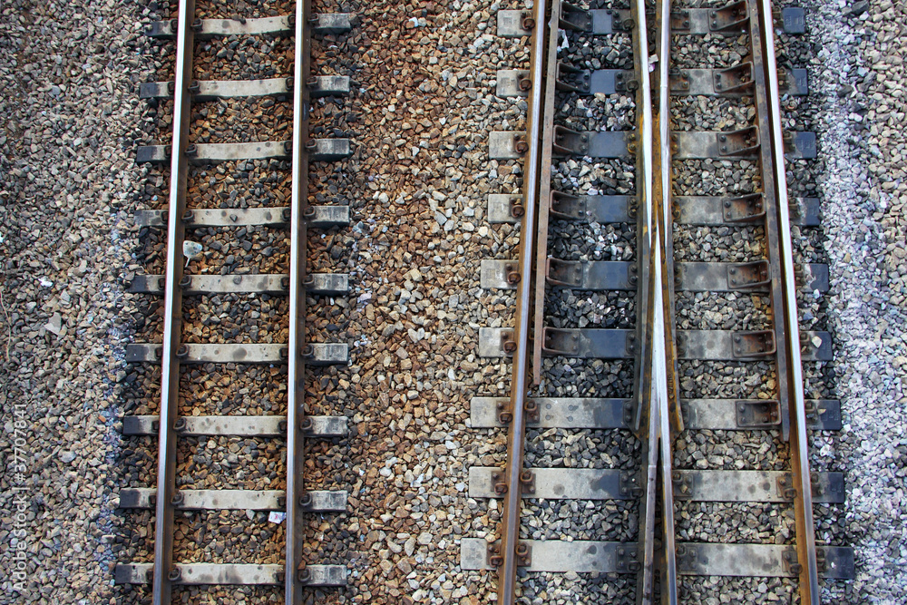 railway and siding on concrete sleeper in Thailand railway and siding on concrete sleeper in Thailand