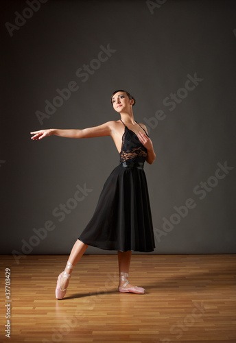 ballerina in black costume