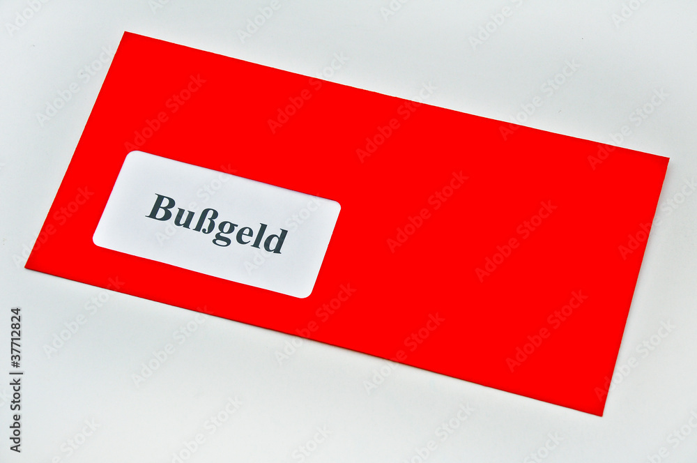 Bußgeld Bußgeldbescheid im Briefumschlag foto de Stock Adobe Stock