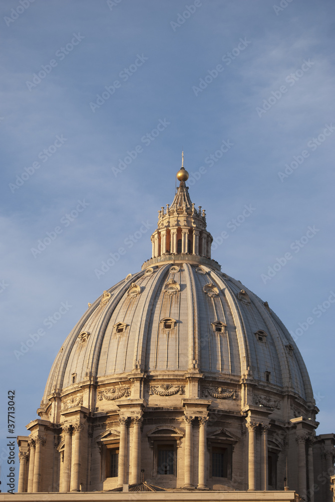 The dome of St. Peter's Basilica in Rome