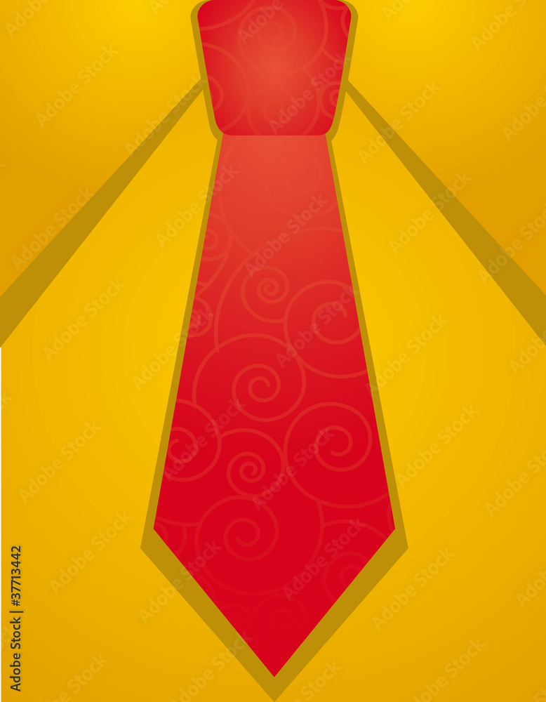Vector  red tie illustration