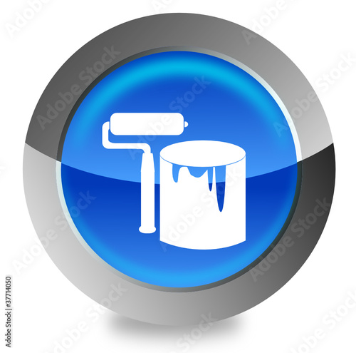 Paint roller button