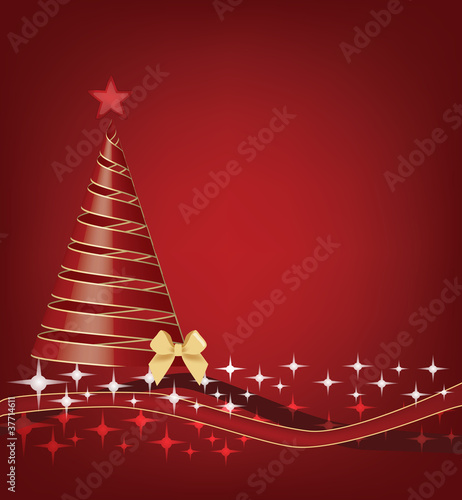 albero di natale con spazio per il testo