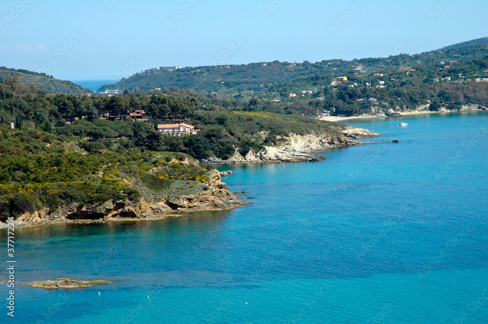 coast of the island of Elba