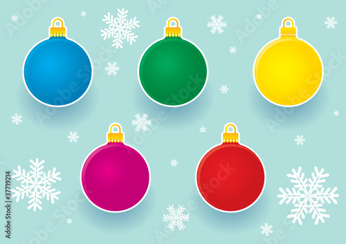 Christmas balls stickers