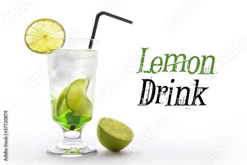 Obraz na płótnie lemon drink w salonie