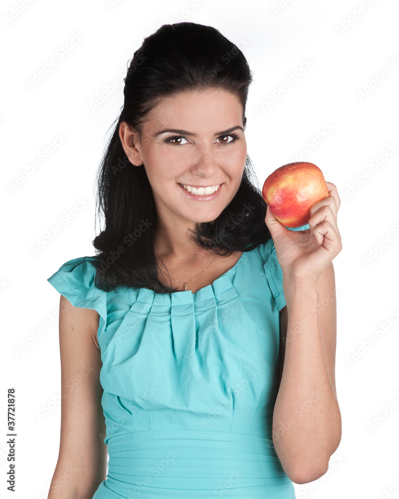 Attractive young girl with fruits Attractive young girl with fruits