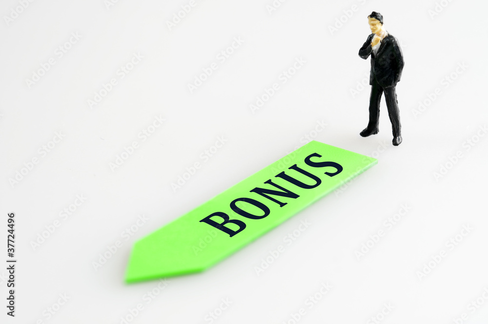 Bonus direction and toy business man Bonus direction and toy business man