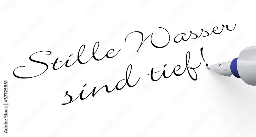 Was Bedeutet Stille Wasser Sind Tief Stift Konzept - Stille Wasser sind tief Stock Illustration | Adobe Stock