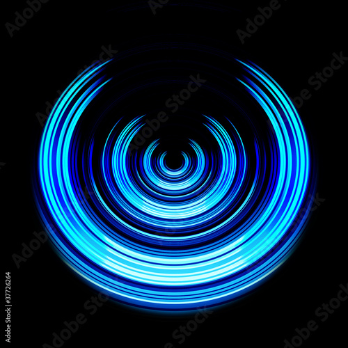 blue power icon abstract illustration