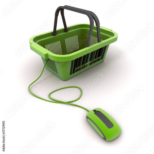 green Online shopping