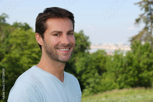 Man in a park