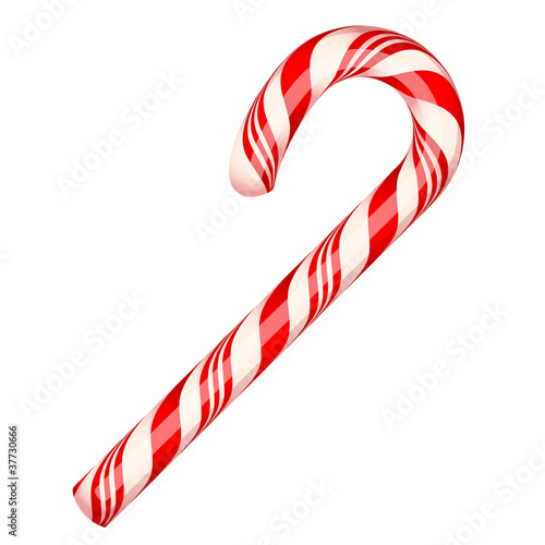 Candy cane isolated on white
