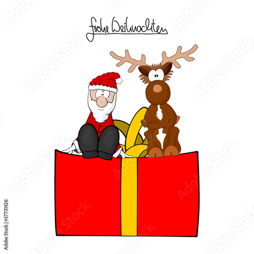 weihnachtsmann & rentier IV