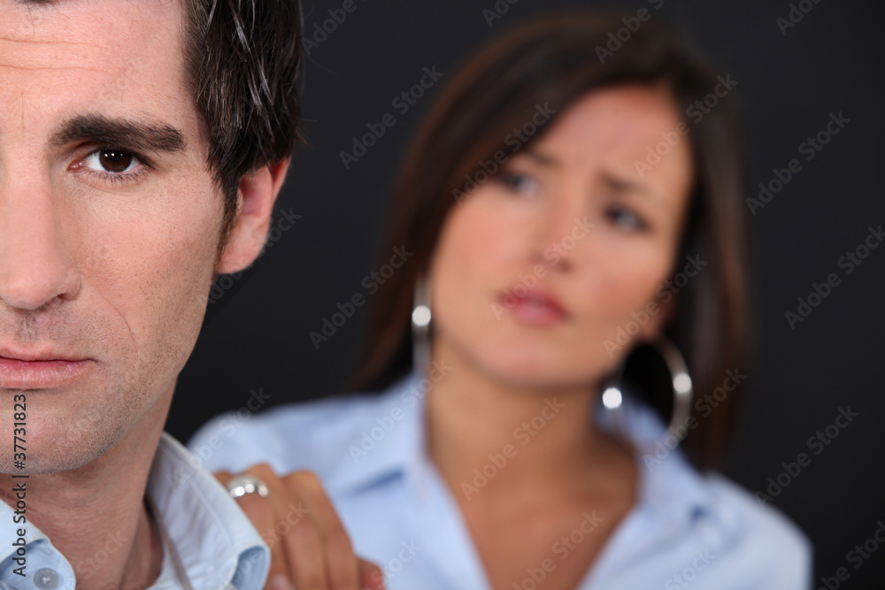 Fototapeta premium Couple having a disagreement