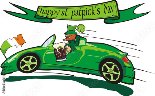 leprechaun  and happy st. patrick`s day