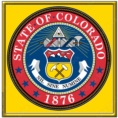 usa states city county colorado emblem coat seal