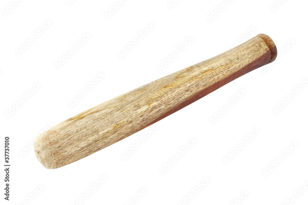 Wooden pestle on white background. Wooden pestle on white background.