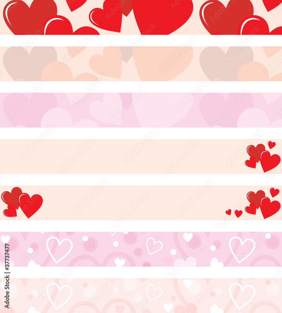 Valentine banners. vector