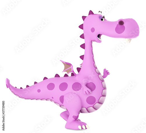 pink dino dragon baby walking and singing