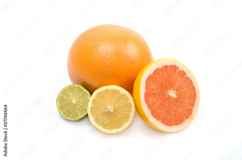 image of a fresh whole lime,lemon and orange isolated on white image of a fresh whole lime,lemon and orange isolated on white