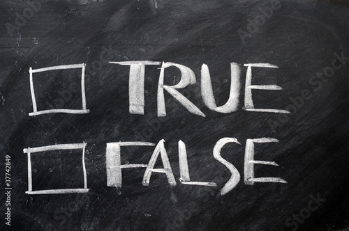 True and false check boxes
