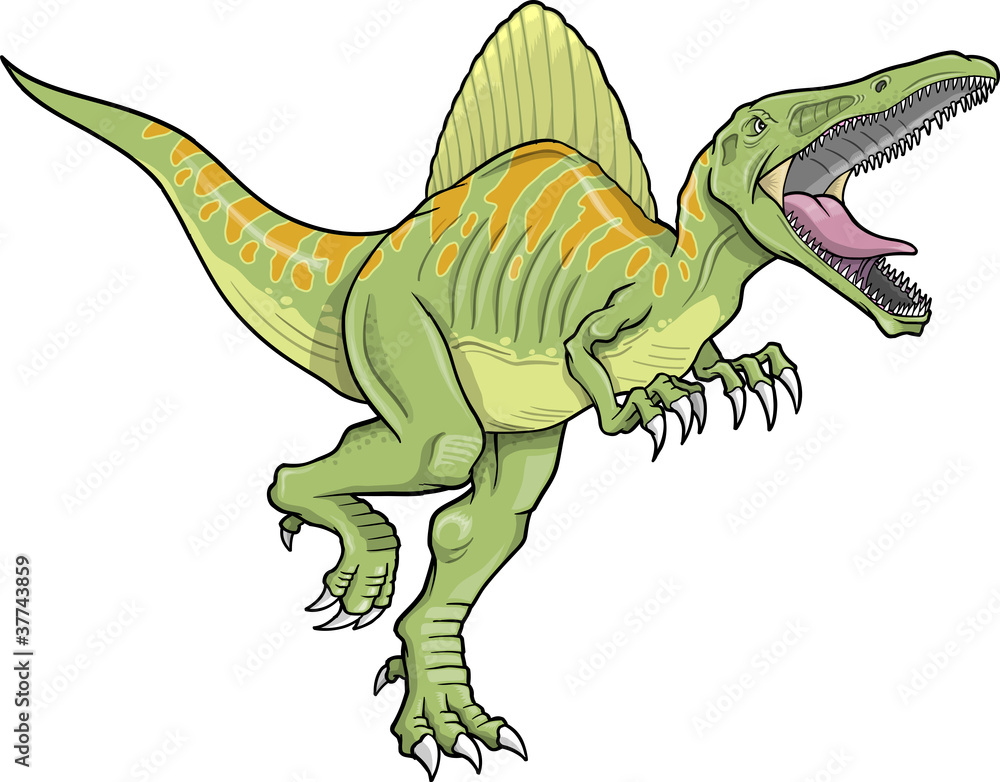 Fototapeta premium Spinosaurus Dinosaur Vector Illustration