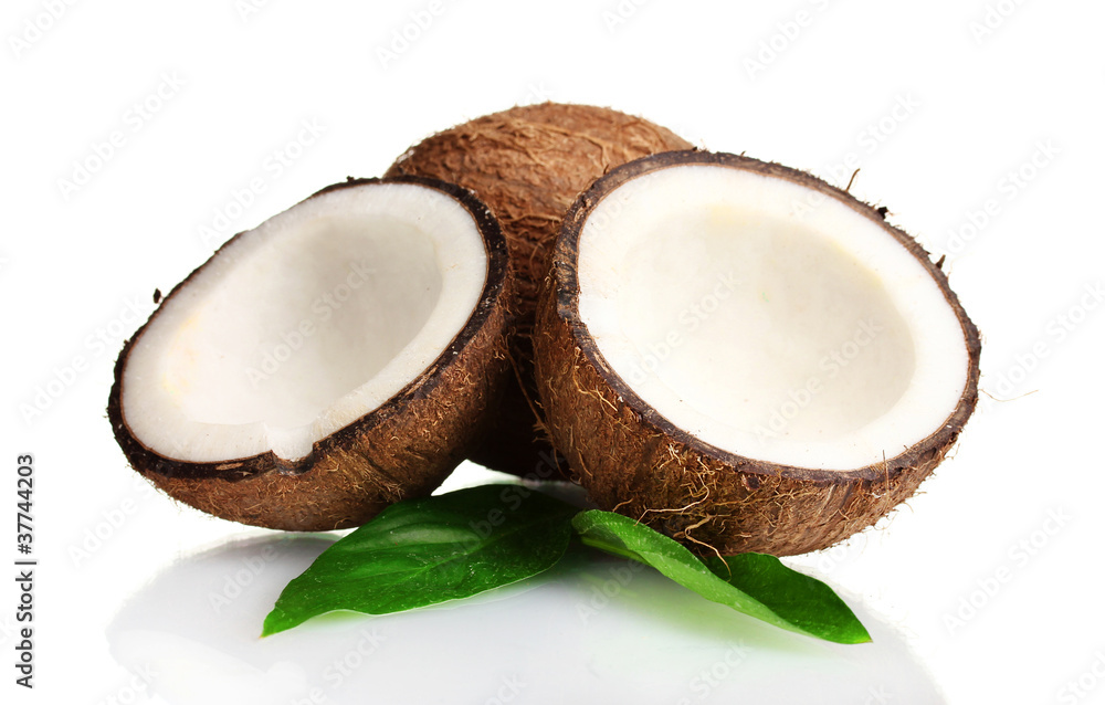Fresh coconut isolated on white Fresh coconut isolated on white