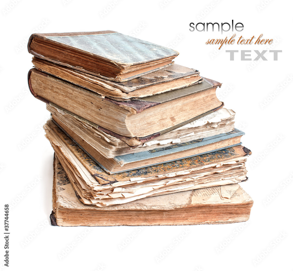 An old book with a crumpled sheet An old book with a crumpled sheet
