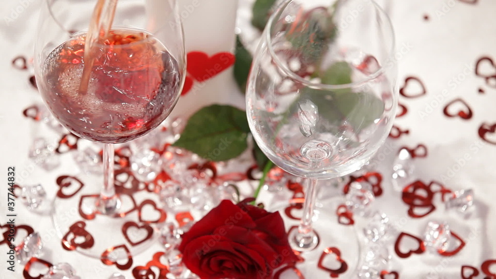 Wine at the holiday table. HD Wine at the holiday table. HD