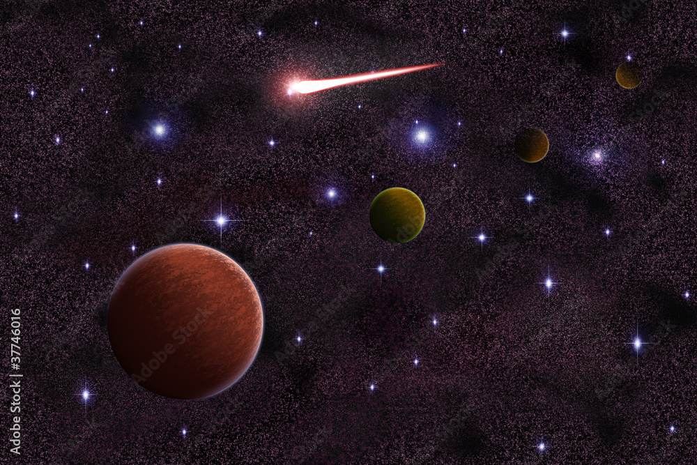 Obraz premium Abstract Planet in Galaxy Background