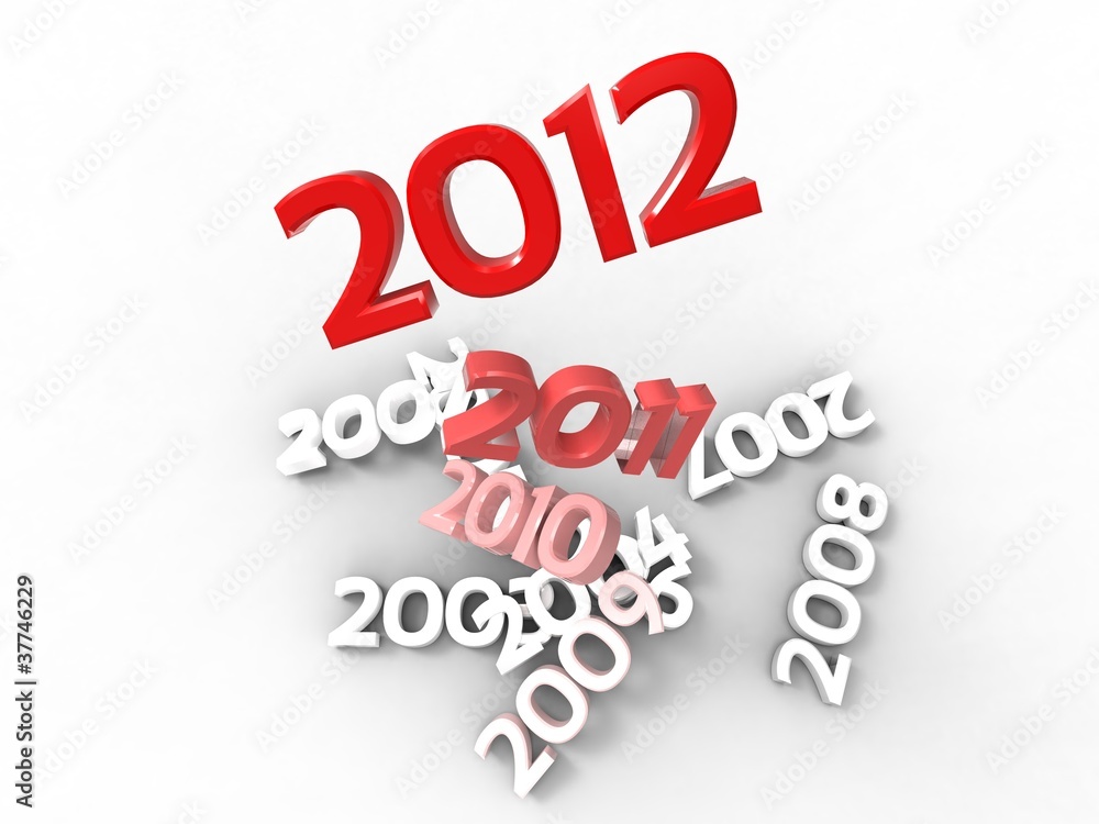 a seccession year falling on white background a seccession year falling on white background