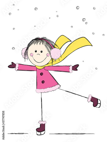 Ice skating girl